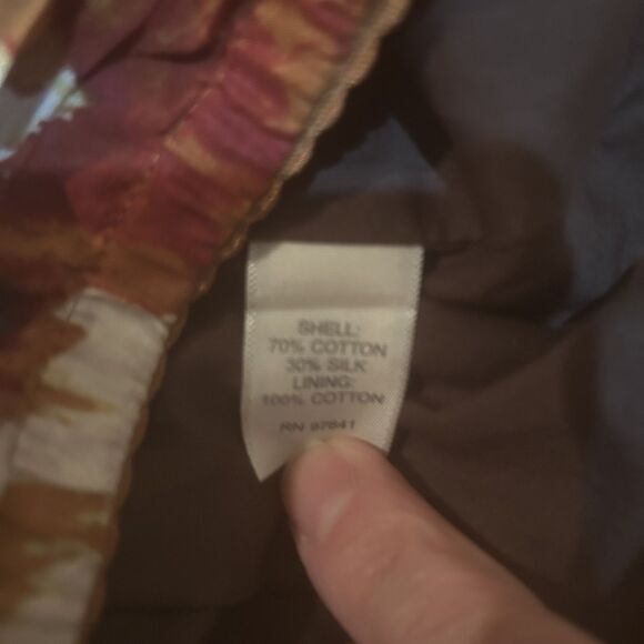 J.Jill‎ Womens Abstract Floral Print Midi Skirt-Cotton Silk-Sz 14P-Lined-Artsy - Picture 6 of 9